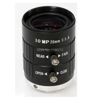 10 MP HD Objektiv 1-palčni in 2/3-palčni senzor F1.4 Priročnik Iris 20 mm za nadzor in pralni vizijo C Mount