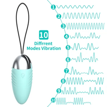 10 Načini Močan Skok Jajce Vibrator Vaginalne Žogo Vibracijsko Jajce Klitoris Stimulator Odrasle Sex Igrače za Ženske, Daljinski upravljalnik