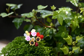 10PCS Pravljice Vrt Krajine Spraviti Travnik Mikro Miniature Cvet Mini Umetno Jagnje Vrbami Številke Obrti DIY Dekoracijo