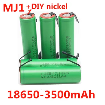 18650NEW za LG MJ1 18650 baterijo INR18650MJ1 10A razrešnice li-iony baterija cell 3500mah 18650 baterije+DIY niklja