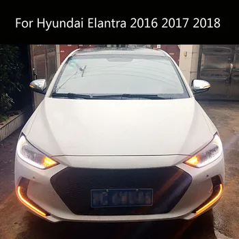 1set 12V ABS Dnevnih Luči Daylights DRL Za Hyundai Elantra 2016 2017 2018 Z porumenijo Opozorilne Luči AUTO