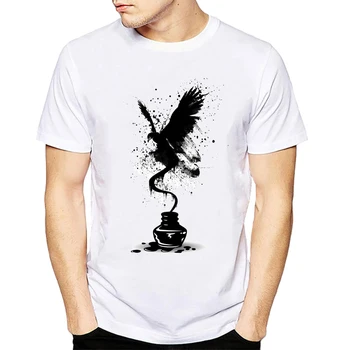 2019 moška Moda Umetnost, slog, Črnilo Eagles Design T Shirt Fant Kul Vrhovi Hipster Natisnjeni Poletje T-shirt