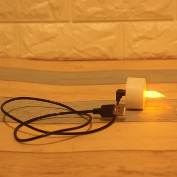3 Kosov Brezplamensko LED Sveč za ponovno Polnjenje Z USB,Utripanje Majhne Tealights Debelo LED Sveče Za Dom Dekoracija