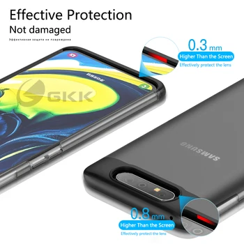 3 v 1 Prosojno Mat Zaščite Ohišje za Samsung Galaxy A80 CoverAnti-knock Ultra-tanek Težko Zadnji Pokrovček Za Samsung A80 Primeru