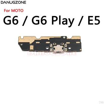 30PCS/Veliko Za Motorola MOTO G6 Igrajo E5 USB Polnjenje Dock Priključek, Vtič Vrata Vtičnice Priključek za Polnjenje Odbor Flex Kabel