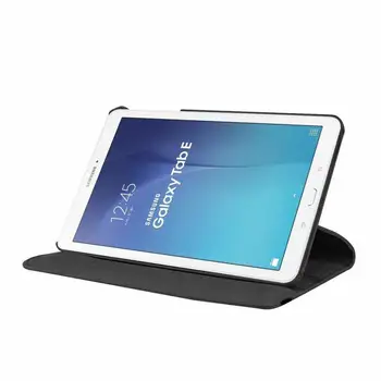 360 Rotacijski Smart Primeru PU Usnje Pokrovček za Samsung Galaxy Tab E 9.6