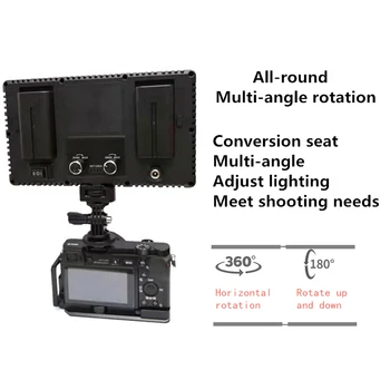40W Zatemniti Video Lučka Na Kameri LED Panel w/ Barndoor Prenosni Potovanje Fotografija Ob Orodje za SLR Digitalni Fotoaparat
