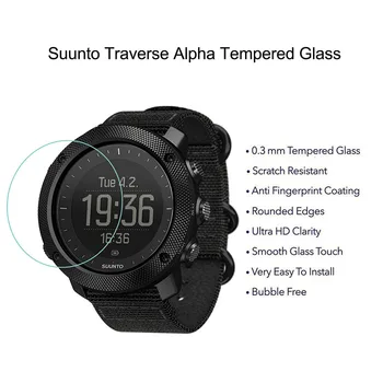 9H Trdnosti, Kaljeno Steklo Screen Protector Za Suunto Prečna Alfa Watch Ultra Zbriši Zaslon eksplozijam Anti Scratch Film