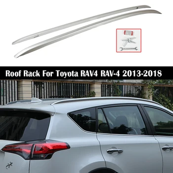 Aluminij Zlitine Strešni Prtljažnik Za Toyota RAV4 RAV-4 obdobje 2013-2018 Tirnice Bar Prtljage Prevoznik Palice vrh Križa bar Zobate Železnice Škatle