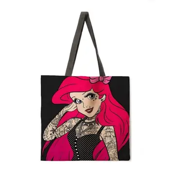 Anime lepoto, perilo tkanine, priložnostne tote vrečko zložljive nakupovalno vrečko za večkratno uporabo plaže vrečko damo torba
