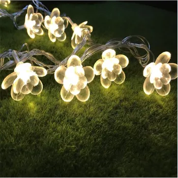 Božič Doma, Poroka Dekor Lotus Niz Luči AC220V 4m 20 LED Flower Fairy Svetlobe Niz Zaprtih prostorih in na Prostem