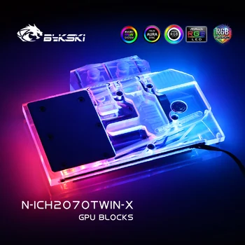Bykski GPU Vode Blok Za INNO3D RTX 2070 TWIN X2 2060 Super VGA Hladilnik Podporo Originalni Backplate, N-ICH2070TWIN-X
