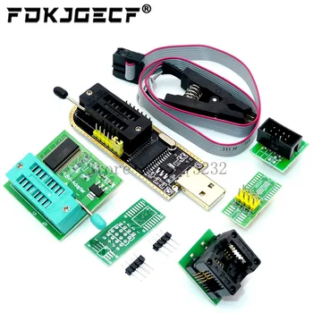 CH341A 24 25 Serije EEPROM-a (Flash) BIOS USB Programer Modul + SOIC8 SOP8 Preskusni Posnetek + 1.8 V, ac + SOIC8 adapter DIY KIT