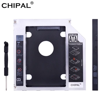CHIPAL 10pcs Aluminija Univerzalno 2nd HDD Caddy 9.5 mm SATA 3.0 2,5