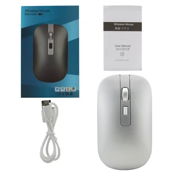 CHYI Dvojni Način Bluetooth 5.1 + 2.4 G Brezžične Miške za Polnjenje Tiho Računalniško Miško 1600 DPI, USB, Optični Slim Miši Za Prenosnik