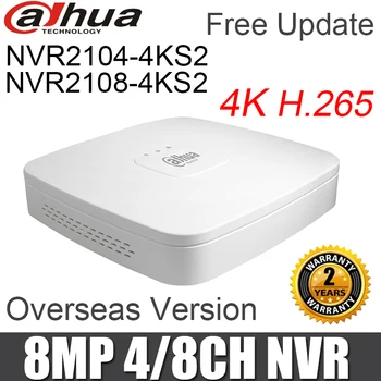 Dahua NVR NVR2104-4KS2 4CH NVR2108-4KS2 8CH 4/8 Kanal, 1U, Smart Lite 4K H. 265 Omrežja, Video Snemalnik za Dahua IP Kamere