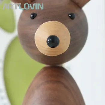 Danska Lesene Brown Bear Družine Darila/Obrti/Igrače Lesa Veverica Doma Dekorativne Figurice Visoke Kakovosti Nordijska Modela Soba Dekor