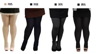 Debelo Visoko qulity Žensk Prevelik nogavice Ms Super Stretch Žamet visoko elastične hlače velikosti pantyhose Ženske hlačne Nogavice