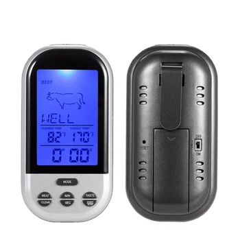 Digitalni Brezžični Daljinski Pečica Termometer za Meso za peko na žaru na Žaru Hrane Kuhinjski Termometer Kuhanje s Samosprožilcem, Alarm Sonda za senzor