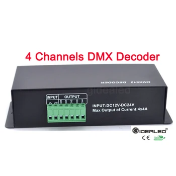 DMX Dekoder RGBW LED 4 kanali 32A led dimmer gonilnik za RGB,led dmx dekoder dmx512 krmilnik DC12-24V DMX512 Dimmer