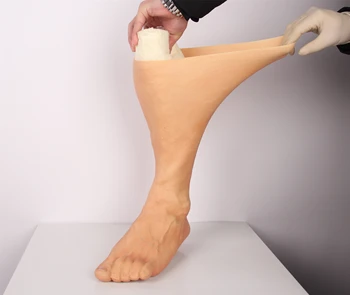 En Par Silikonski Stopala Rokav 40 CM Posebnega Za U Umetno Nogo Kritje Zelo Simulirani Kože Realne Stopala Kritje Silikona, TPE 3G