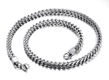 FXM iz nerjavečega jekla ogrlica L6 vroče prodati človek 8 mm širok 2 barvo, kamen, jeklo, zlato barvo 95+25 cm velike verige za punk enotni slog