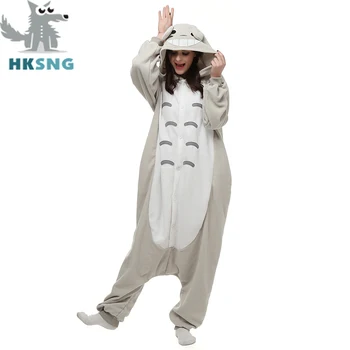 HKSNG Na Prodajo Novih Živali Odraslih Totoro Pižamo Risanka Onesies Cosplay Kostume Unisex Božično Darilo Sleepwear Kigurumi