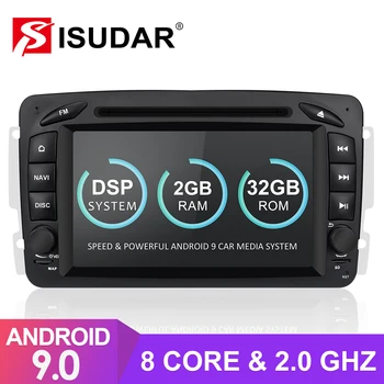 Isudar 2 Din Auto Radio Android 9 Za Mercedes/Benz/CLK/W209/W208/W463/Vaneo/Viano/Vito Avto GPS Multimedijski DVD, DVR Jedro Octa DVR
