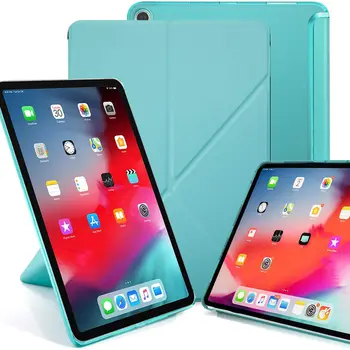 KHOMO Ohišje za iPad 10.2 (leta 2020 2019) Origami spregledal - Mint Zelena