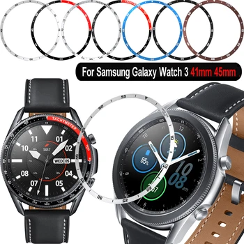 Kovinski Okvir Obroč Ohišje Za Samsung Galaxy Watch3 41mm/45mm Okvir Lepilni rob Pokrova Zaščito Za galaxy watch 3 praske dokaz
