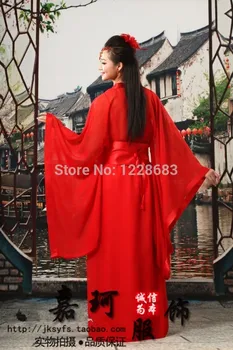 Lady Ženska Hanfu Seksi Kostum Starodavni Kitajski Zmaj Pravljice Kostume Kakovosti Šifon Obleke Cosplsy Set