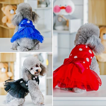 Lepe Pet Dog Oblačenja Oblačila Za Pse Princesa Obleko Pet Krilo Tutu Poročne Obleke za Hišne Mačke, Pse Oblačila Oblačila