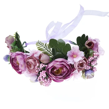 Molans 2020 Pomlad Rose Cvet Kron Romantično Elegantna Cvetlični Venci za Nevesta Poroke Boho Ženske Spodbudilo Cvetlični Venci Dekleta