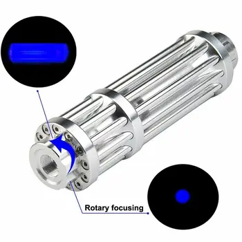 Najmočnejši modri Laser Baklo 450nm 10000m Focusable Modri Laser Nasvetov Svetilka opekline tekmo svečo prižgal cigareto