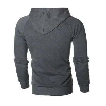 Nova Moda za Moške Topel pulover s kapuco Hooded Majica Plašč Suknjič Outwear Skakalec