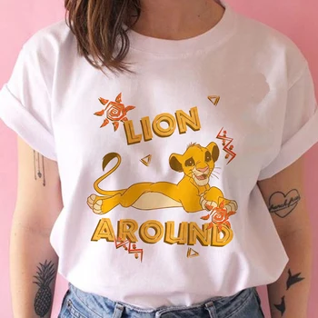 Nove Ženske Disney Levji Kralj Simba Tiskanje T shirt Harajuku Trend T-Shirt Poletje Priložnostne Ulične Unisex Tshirt Vrhovi Dropship
