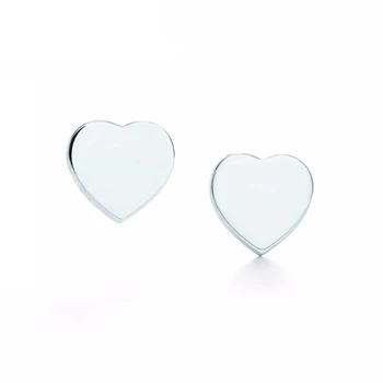 NOVIH 925 Sterling Silver Blue Srce TIF Privlačne Eleganco Temperament Uhani Svetu Fit Ženske Prvotni Modni Nakit