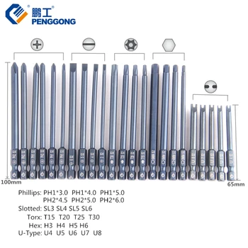 PENGGONG 36pcs Stojalo za izvijače Phillips Torx Razširitev Bar Magnetizer Demagnetizer Z Plastična Škatla
