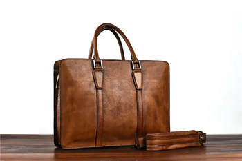 PNDME letnik visoke kakovosti pravega usnja za moške aktovko poslovni prenosni torbici luksuzni cowhide urad ramenski messenger vrečke