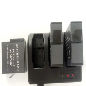 Polnilnik baterij USB Komplet Za GoPro Hero7 Go Pro z 1600mAh Baterijo, Polnilnik Baterije Set