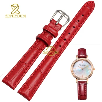 Pravega usnja zapestnica ženska moda watchband ročne band multicolor majhne watch trak 10 12 14 mm roza, modra, rdeča barva