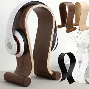 Prenosne Slušalke Nosilec Leseni In Praktično Podporo Stojalo Za Slušalke Kažejo Polica Univerzalno Slušalke Naprave In Pripomočki