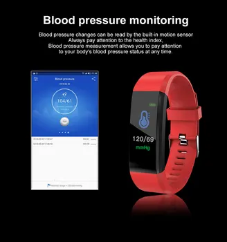 Reloj 115 Plus Pametna Zapestnica Smart pasu 5 Šport Fitnes Tracker Srčni utrip, Krvni Tlak Zdravje Pametno Gledati fit Moški Ženske Otroci