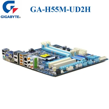Socket LGA 1156 GIGABYTE GA-H55M-UD2H Desktop Motherboard DDR3 Intel H55 i7 i5, i3 LGA 1156 Prvotno uporabljajo Mainboard GA-H55M-UD2H