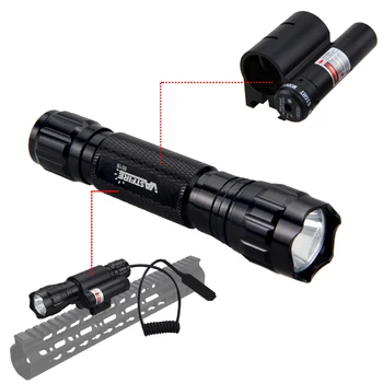 Taktično Laser Dot Sight & Lov Modra Svetilka Puško, Pištolo Light+Zelena/Rdeča Laser+Stikalo+Železniškega Sod Mount+18650+CR2+Polnilec