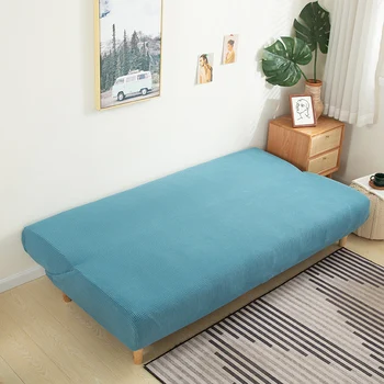 Trdna Jacquardske zložljiv kavč postelja kritje za dnevno sobo armless kavč zajema elastična spandex materiala, mehka slipcovers