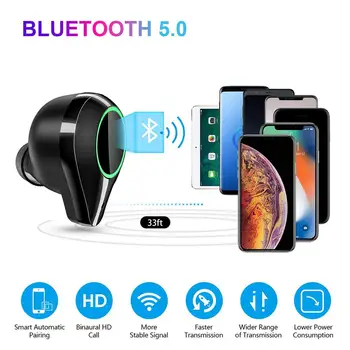 TWS Bluetooth 5.0 Brezžične Slušalke earbouds Športne Slušalke 9D Stereo šumov Vodotesne Slušalke igralec slušalke lotu