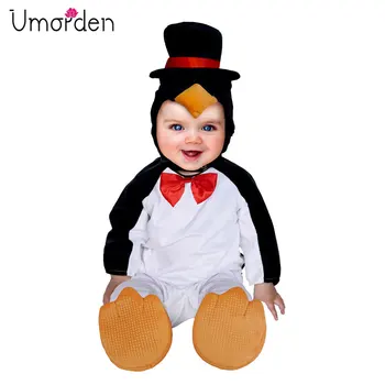 Umorden Karneval Halloween Kostumi Malčka Malčke Baby Živali Pingvin Kostum Cosplay za Baby Girl Boy pustna Jumpsuit