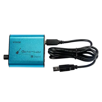 Uteck Kitara Kocka ASIO Tetiva USB Avdio Vmesnik DI Primerni Za Mehko Kitarsko Ploščad JAMVOX AmpITube