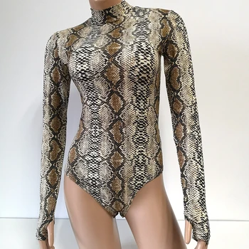 VITIANA Ženske Dolg Rokav Seksi Obleka, Jeseni 2019 Ženski Serpentine Slim Bodycon Bodysuits Femme Clubwear Stranka, igralne obleke